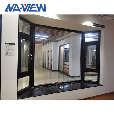 Black Aluminum Casement Windows Sliding Open anodized Surface