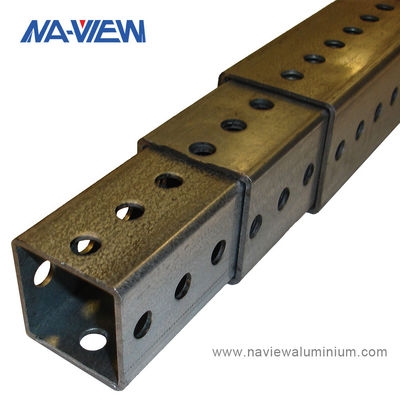 Heavy Wall Spring Loaded Telescoping Square Tubing Pipe Tube Assembly Connectors Aluminum Extrusion